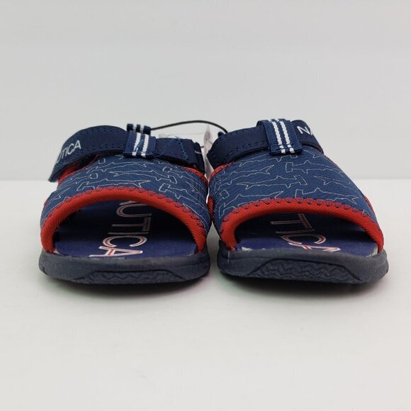 NEW Nautica Diera Baby Boy Size 5 Navy Hammerhead Blue Red Casual Sandals - Picture 5 of 9